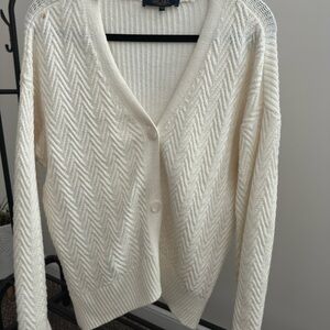 RACHEL Rachel Roy Textured Cream Cardigan